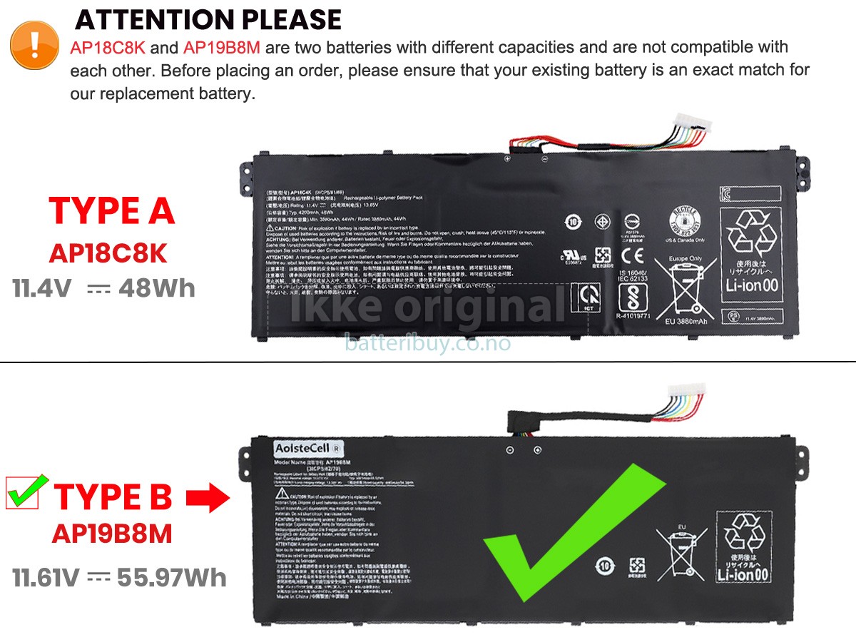 Acer Aspire 3 A315-44P-R1CN batteri
