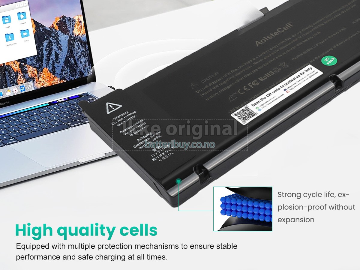 Apple MacBook Pro Core 2 DUO 2.66GHZ 15.4 inch A1286(EMC 2325*) batteri