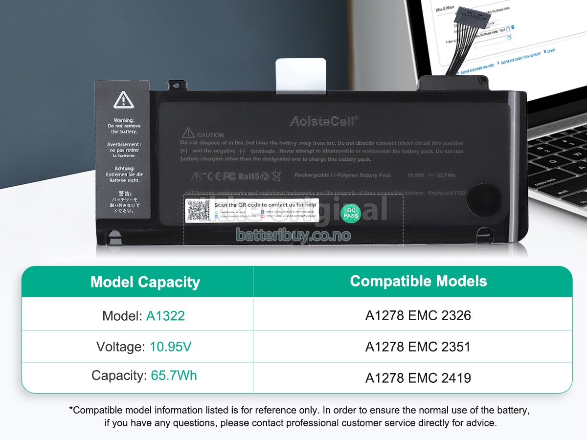 Apple MacBook Pro 13_ MB991TA/A batteri