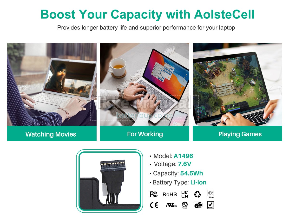 Apple MacBook Air Core I5 1.6GHZ 13.3 inch A1369(EMC 2469) batteri