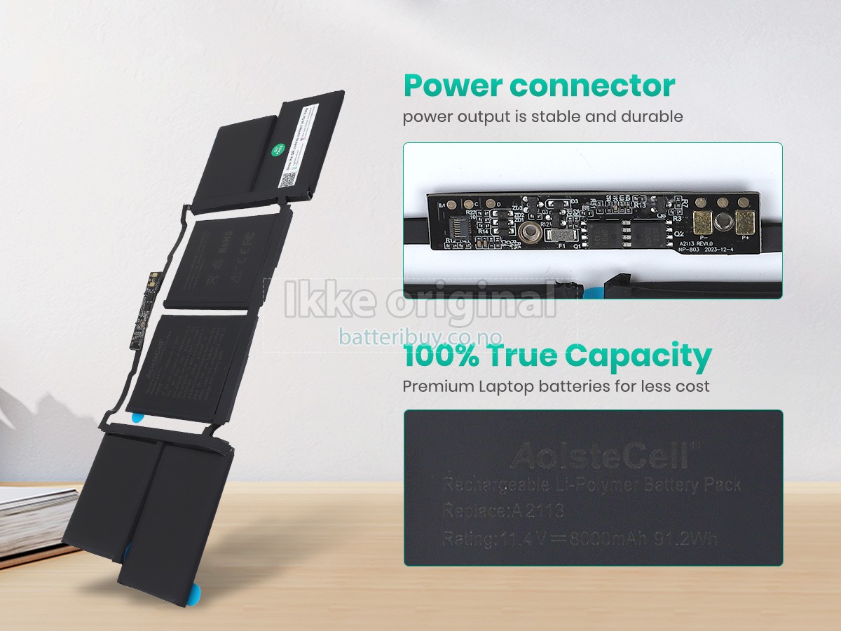 Apple MacBook Pro 16-inch Core I7 2.6GHZ 2019 batteri