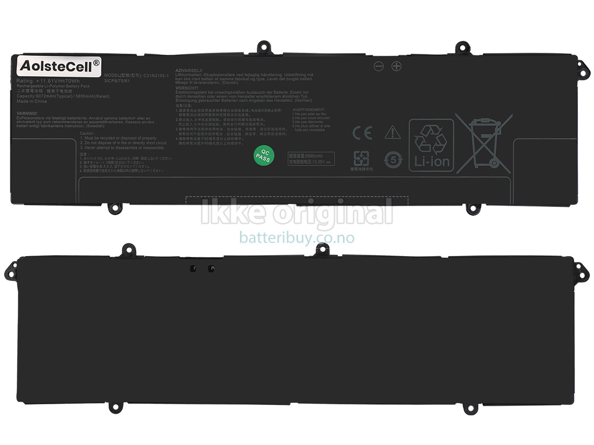Asus VivoBook Pro 15 OLED K6502ZC-OLED-MA531X batteri